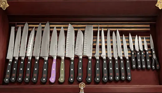 Wüsthof Classic knives in a display chest